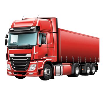 Red Euro Truck Illustration, Truck, Semi Truck, Transport PNG Transparent Image and Clipart for ...