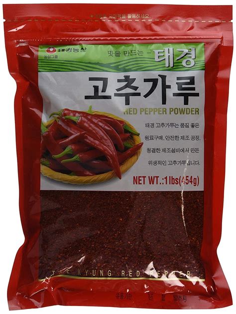 Tae-Kyung Korean Red Chili Pepper Flakes Powder Gochugaru, 1 Lb ...