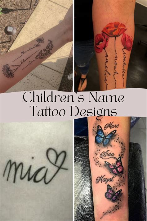 61 Sweetest Kids Name Tattoos & Baby Name Ideas - TattooGlee