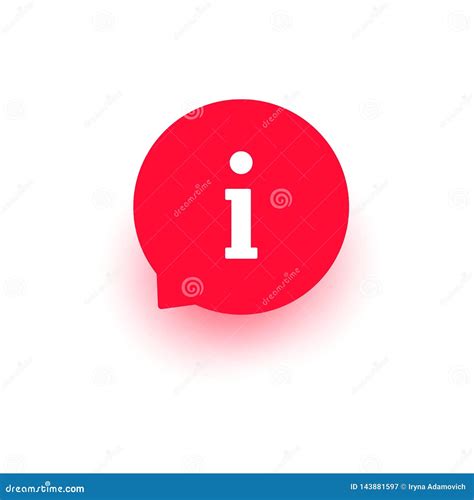 Inform Icon, Vector Information Sign, Symbol, Info Help Red Button ...