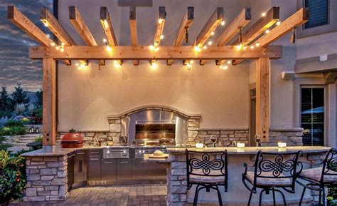 Grilling area | Outdoor kitchen lighting, Outdoor patio lights, Outdoor kitchen design