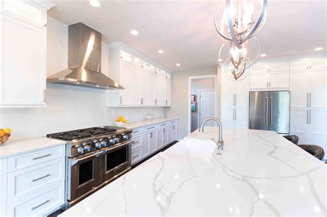 White Kitchen Countertops Project | Premium Granite