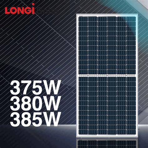 Longi Photovoltaic Panels High Efficiency Half-Cut Solar Panel 365W 370W 375W 380W 385W - China ...