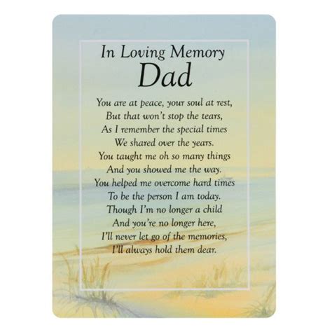 Graveside Memorial Card - In Loving Memory Dad - Cottage Garden Centre