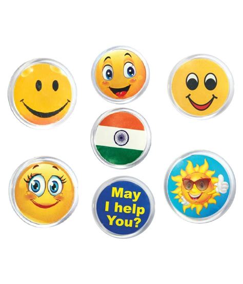 Smiley/Emoji Badge Pins Buttons Set of 7 Badges - Buy Smiley/Emoji Badge Pins Buttons Set of 7 ...