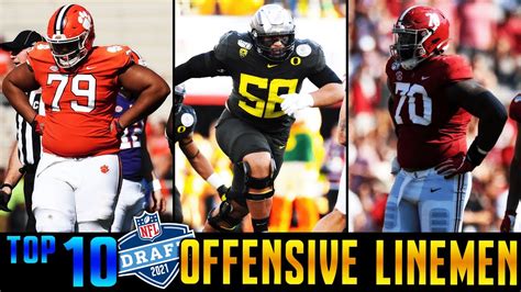 Top 10 Offensive Linemen In The 2021 NFL Draft - YouTube