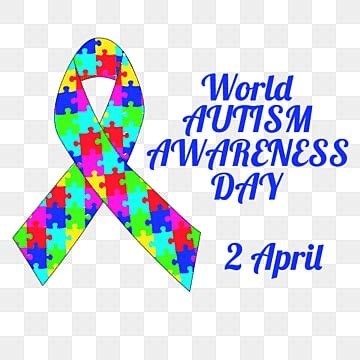 Autism Awareness Ribbon Clipart PNG Images, Autism Day Ribbon On Transparent Background, Day ...