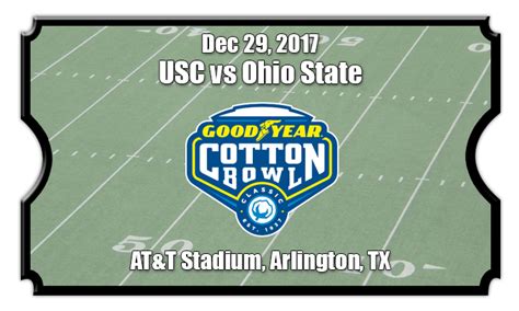 Cotton Bowl Tickets | USC Trojans vs Ohio State Buckeyes Tickets | Dec ...