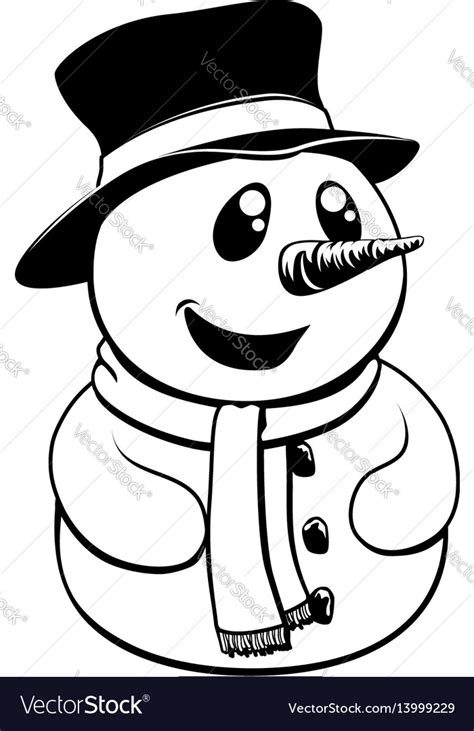 Snowman Black And White Clip Art