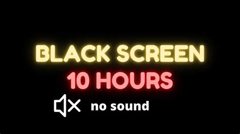 BLACK SCREEN 10 Hours No Sound pure black screen relaxation screen saver sleep - YouTube