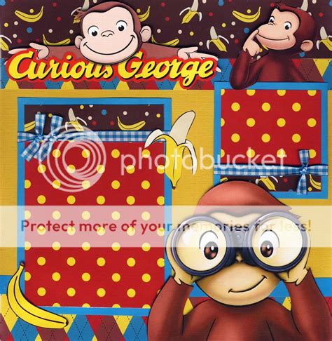 CURIOUS GEORGE 2 premade scrapbook pages paper piecing boy girl CHERRY | eBay