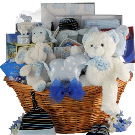 Grand Welcome: Baby Boy Gift Basket | Baby boy gift baskets, Welcome baby boys, Baby shower gift ...