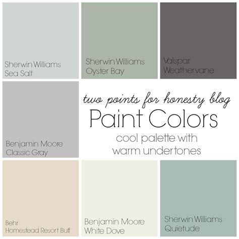 two points for honesty: whole house paint palette