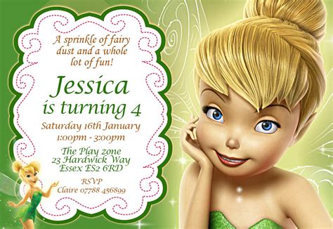 Buy Tinkerbell Birthday Party Invitations & Envelopes K193 ...