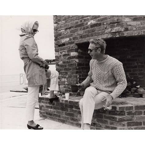 Steve McQueen and Faye Dunaway Rare Candid Custom Print from The Thomas Crown Affair