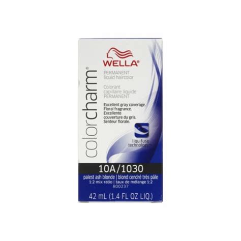 Wella Color Charm Permanent Liquid Hair Color, Palest Ash Blonde [10A ...