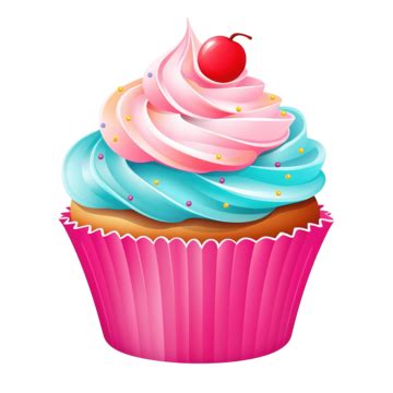 Colorful Cupcake Clipart, Cupcake Clipart, Clipart, Colorful PNG Transparent Image and Clipart ...