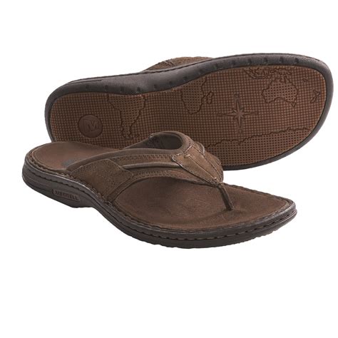 Merrell World Nomad Sandals - Leather, Flip-Flops (For Men) - Save 24%