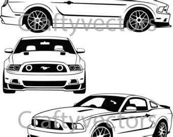 Ford Mustang Silhouette at GetDrawings | Free download