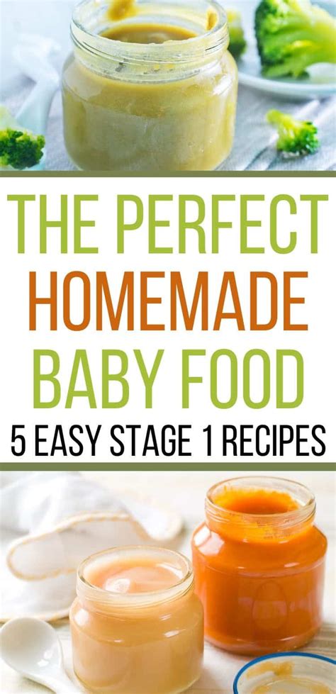 5 Easy Stage 1 Homemade Baby Food Recipes 4 – 6 Months – Habitat for Mom