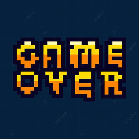 Game Over Pixel Vector Design Images, Hand Drawn Pixel Game Game Over Font, Hand Painted, Pixel ...