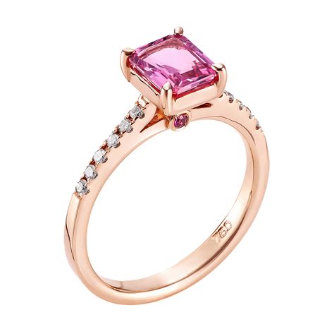 1ct Pink Sapphire Engagement Ring - Eumayco Jewellery