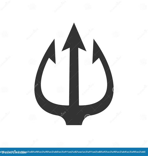 Trident Icon. Trident Neptune Weapon. Poseidon Black Symbol. Stock ...