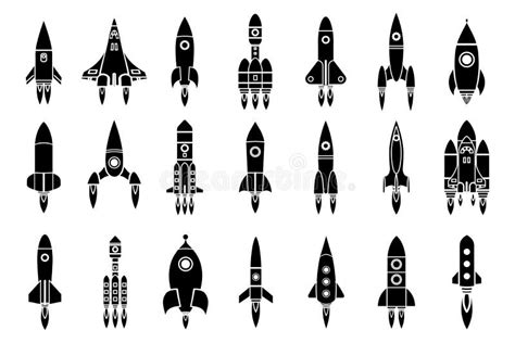 Space Exploration Rocket Cosmos Spaceship Shuttle Launch Silhouette ...