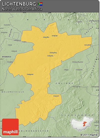 Free Savanna Style Map of LICHTENBURG