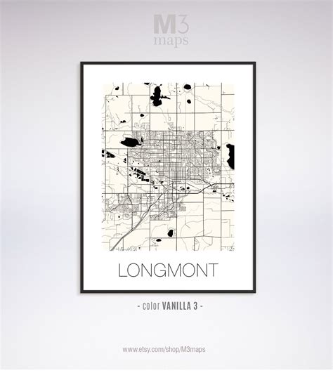 Longmont Colorado Longmont CO Map Longmont Map Longmont | Etsy