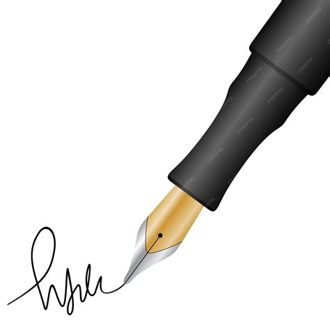 Premium Vector | Pen and signature