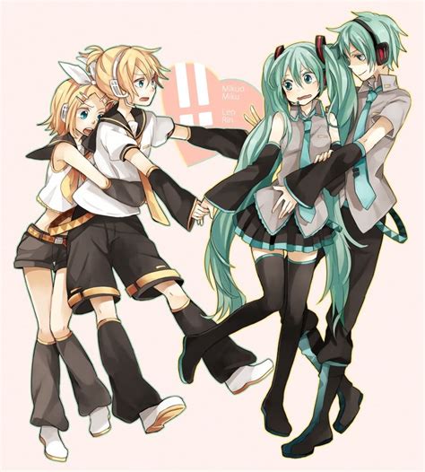 Len and Rin, Miku and Mikuo | Mikuo, Len y miku, Fotos de hatsune miku