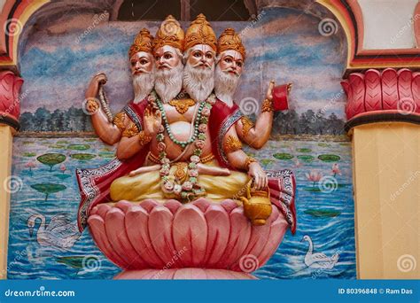 Lord Brahma stock photo. Image of worship, brahma, four - 80396848