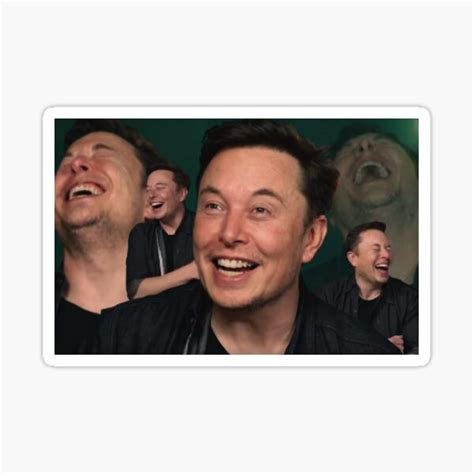 "Elon Musk Funny Meme Laughing" Sticker for Sale by rumpsky | Redbubble