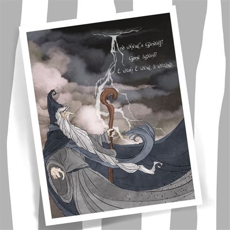 Gandalf / Lord of the Rings / Art Print / Fan Art / LOTR / | Etsy