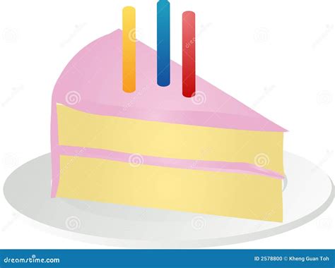 Slice Of Birthday Cake Stock Photo - Image: 2578800