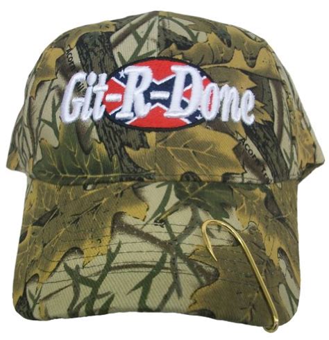 Git-R-Done Larry the Cable Guy Light Camo Confederate Flag Hat Cap w ...