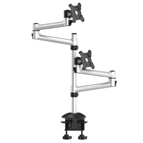 Dual Monitor Stand Up and Down w/ Quick Release & Dual Arms