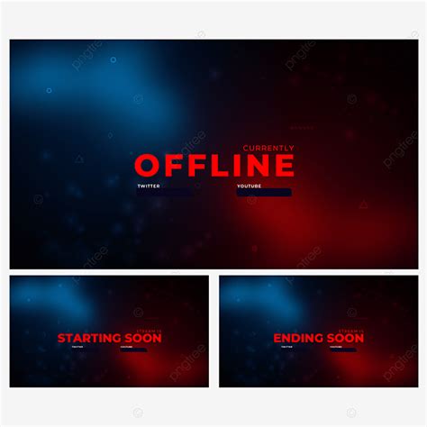 Minimalist Banners Clipart Vector, Minimalist Red And Blue Twitch ...