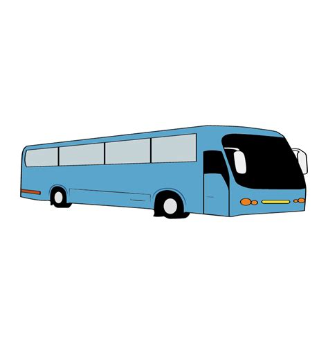 Bus Vector Design In Blue Color - Design Shop by AquaDigitizing