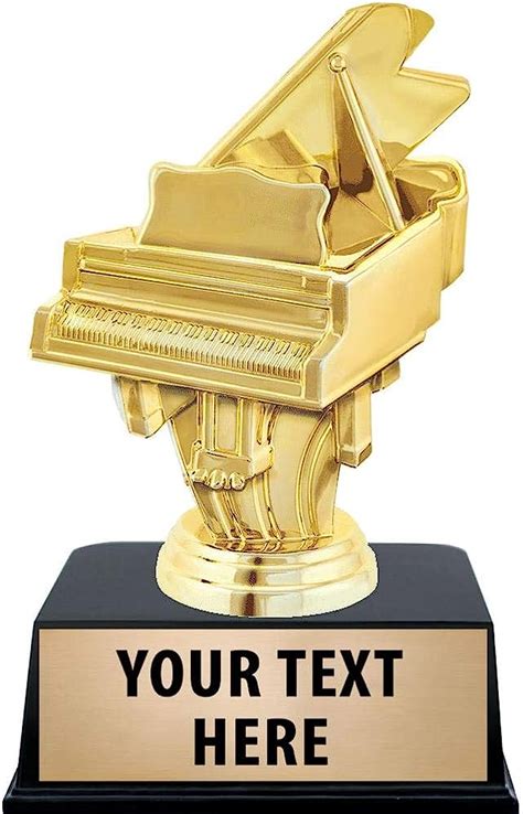 ください クラウン賞ピアノトロフィーカスタム刻印付き、7.25"Personalized Gold Piano Figure Music ...