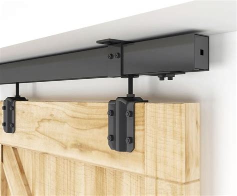 DIYHD Ceiling Mount Black Box Track Sliding Barn Door Hardware - Etsy ...