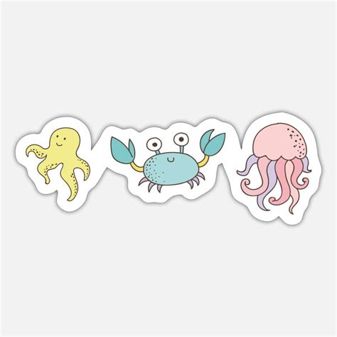 Sea Creatures Stickers | Unique Designs | Spreadshirt