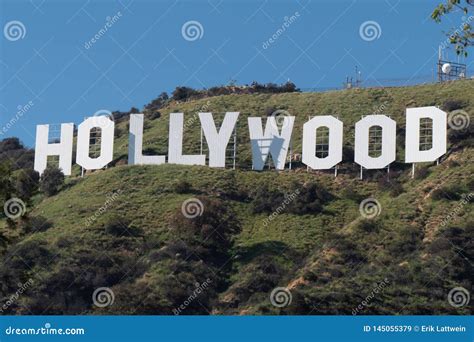 Hollywood Sign in the Hills of Hollywood - CALIFORNIA, USA - MARCH 18 ...