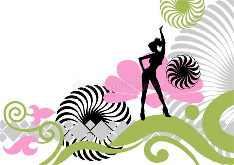 Dancing party silhouettes stock vector. Illustration of carefree - 5925385