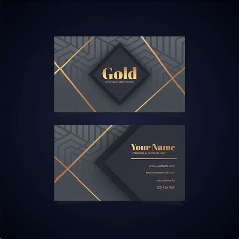 Free Vector | Gold foil business card template