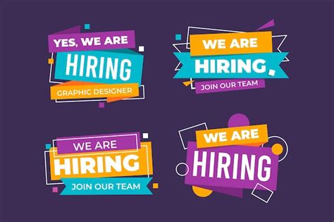 Free Vector | We are hiring banners collection