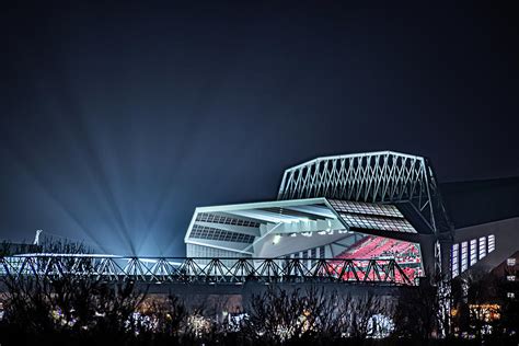 Anfield in the night Photograph by Paul Madden