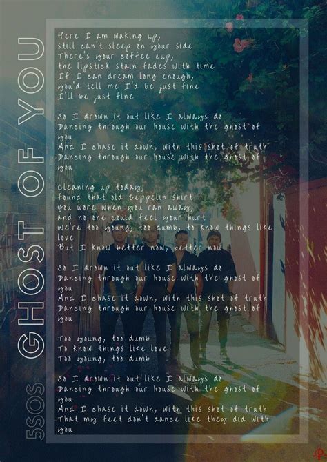 Pin on 5 sos piosenki | 5sos lyrics, Ghost of you, 5sos wallpaper