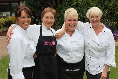 Karen Ford (left) and Lesley Waters (right) at Lesley's cook school ...